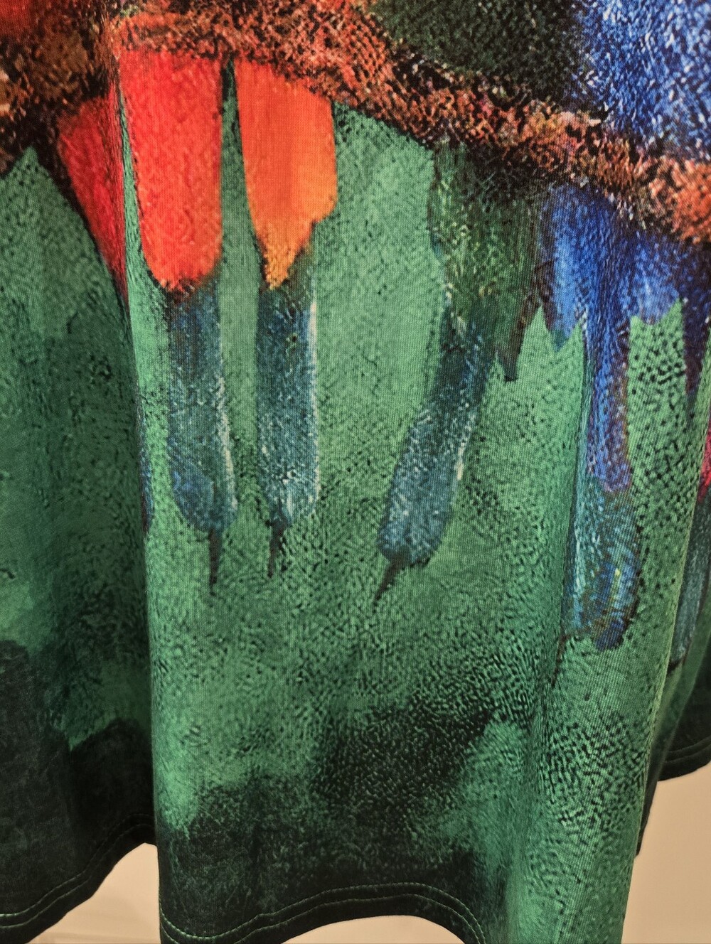 A Green Short Sleeve Birds Pershing, Plus Size 2XL - Picture 6 of 9